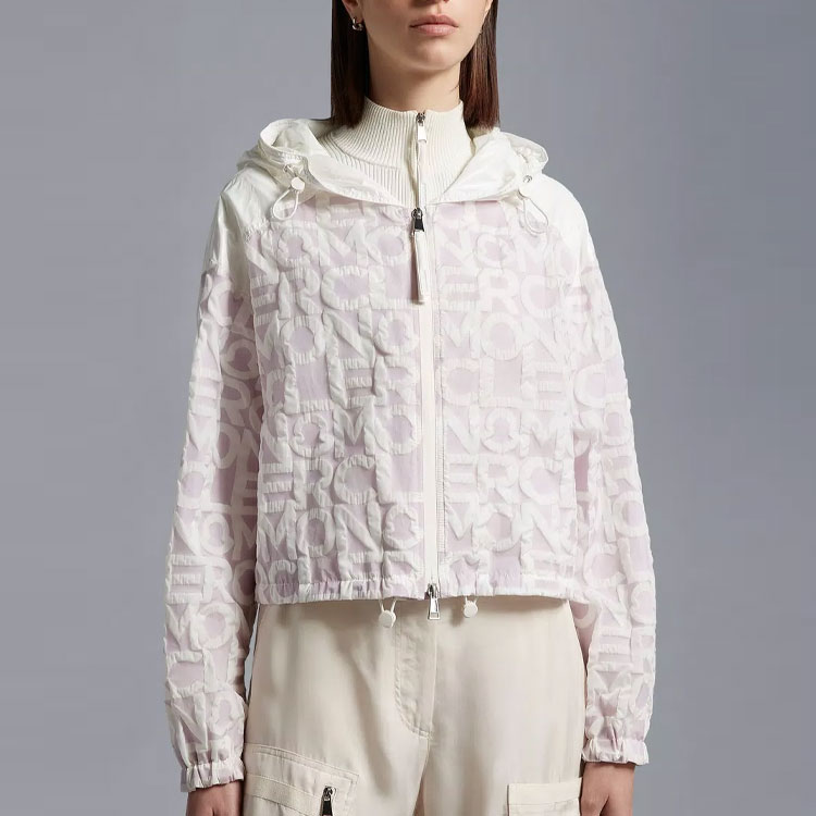 (Women) Moncler SS23 All-Over Logo Zip-Up Hoodie Jacket  Pink I10931A00094596NIF60 圖 4