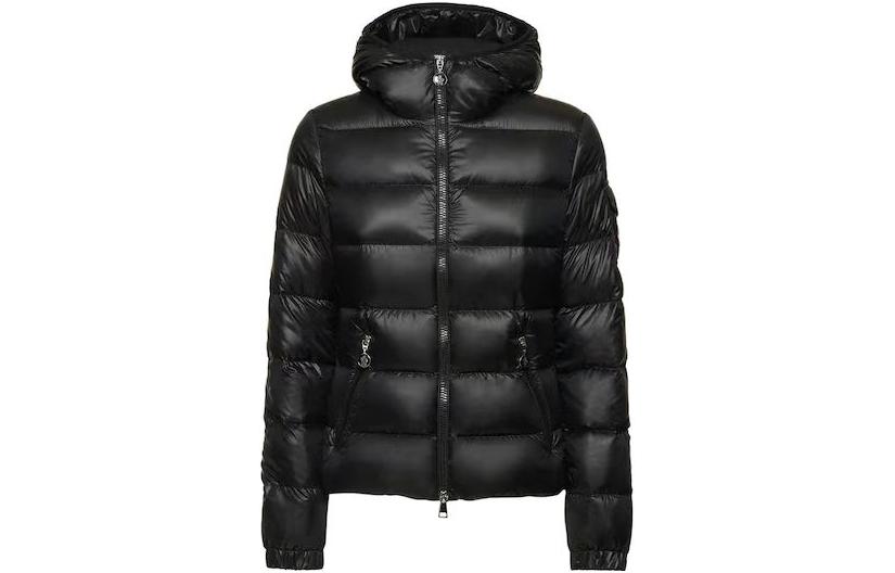 (Women) Moncler SS23 Gles Short Hooded Down Jacket Black Ski Season 1A00010595ZZ999