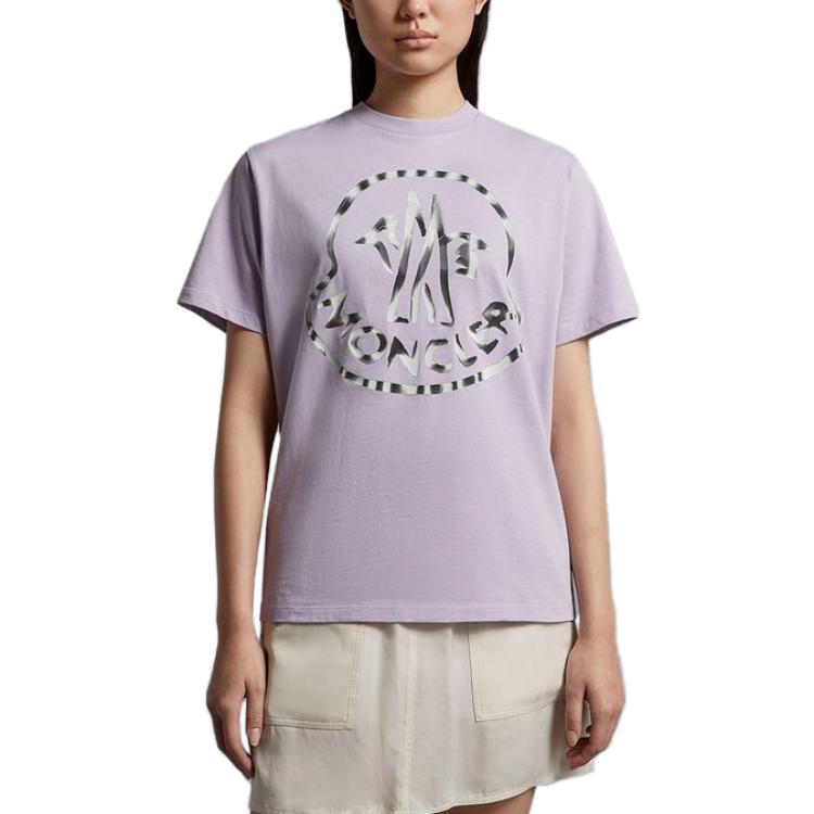 (Women) Moncler SS23 Lilac Crewneck Casual Short Sleeve T-Shirt I10938C00018899WS61A 圖 4