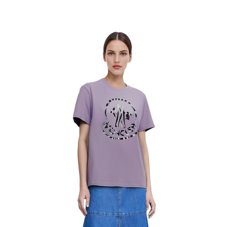 (Women) Moncler SS23 Lilac Crewneck Casual Short Sleeve T-Shirt I10938C00018899WS61A 圖 8
