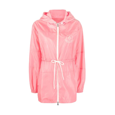 (Women) Moncler SS23 Pink Casual Hooded Zip-Up Jacket I10931A00123539ZD52T