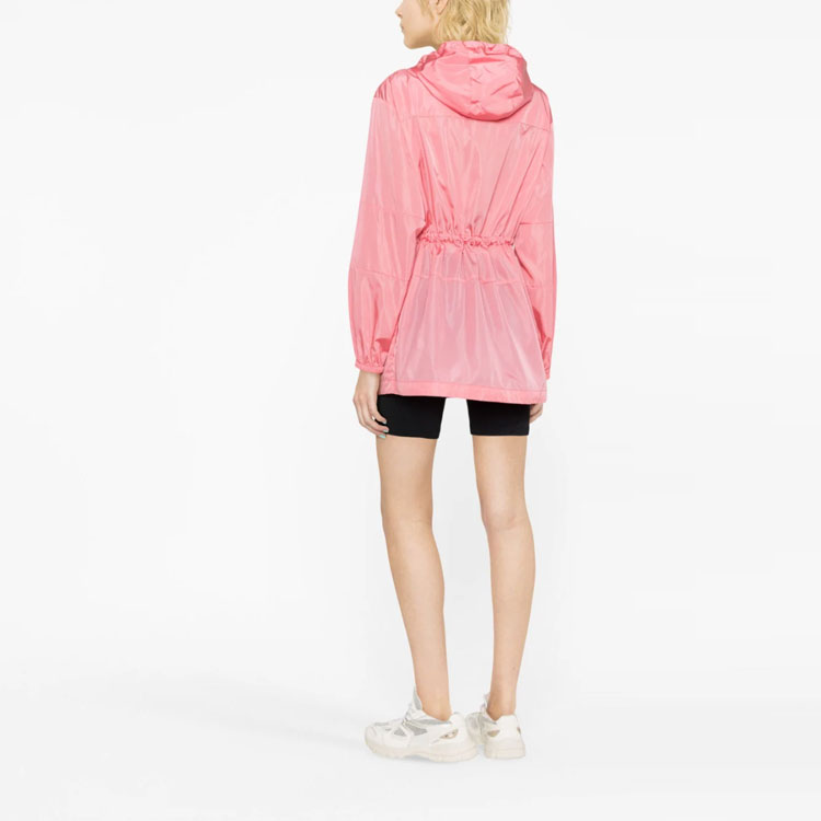 Shop (W) Moncler SS23 Jaket Pink Kasual Hoodie Zip-Up I10931A00123539ZD52T