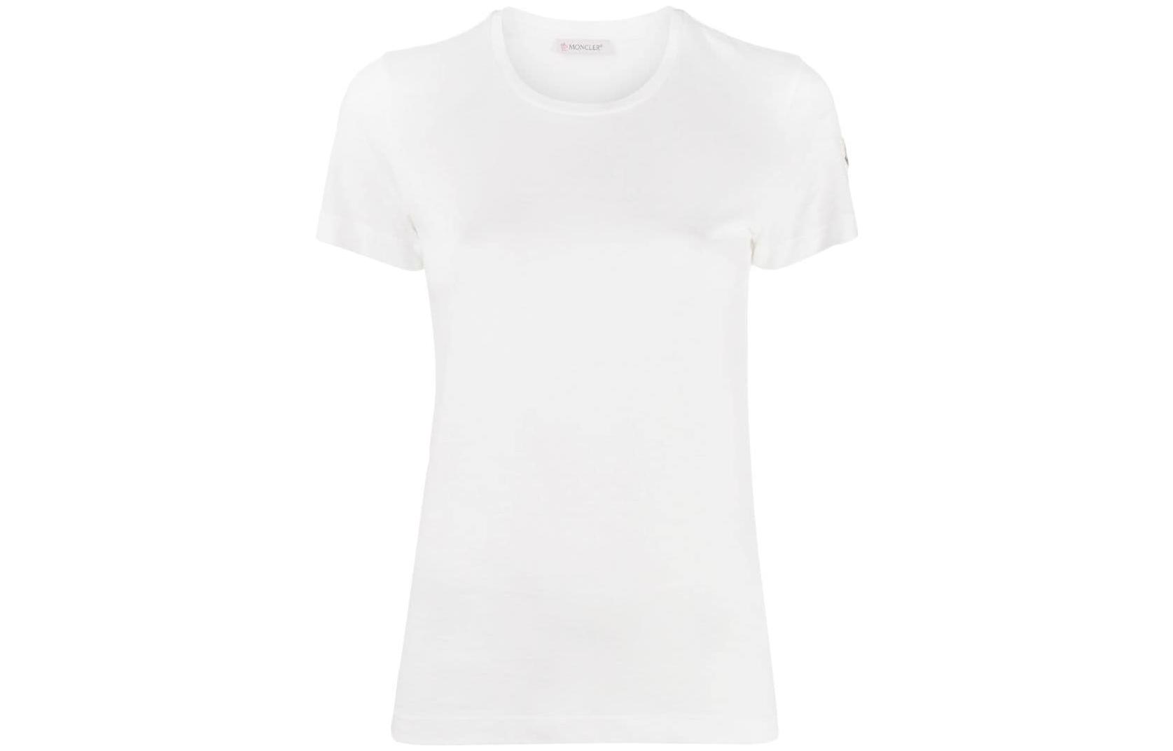 (Women) Moncler SS23 White Logo Patch Short Sleeve T-Shirt F20938C73200V8058033 圖 2