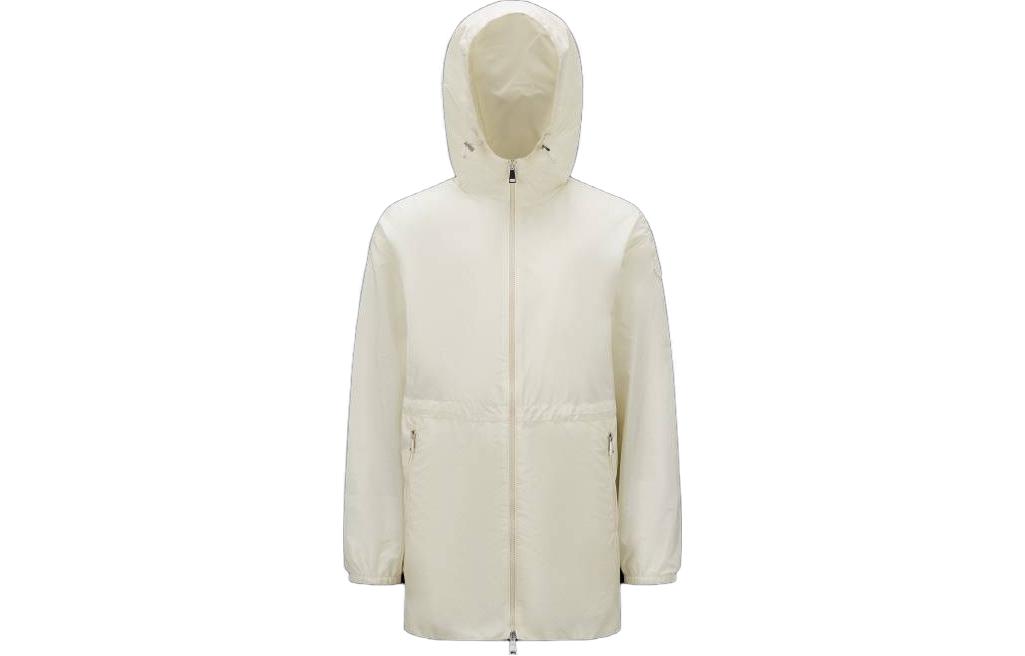 (Women) Moncler SS23 White Solid Zip-Up Hoodie Jacket I10931A00134539ZD034