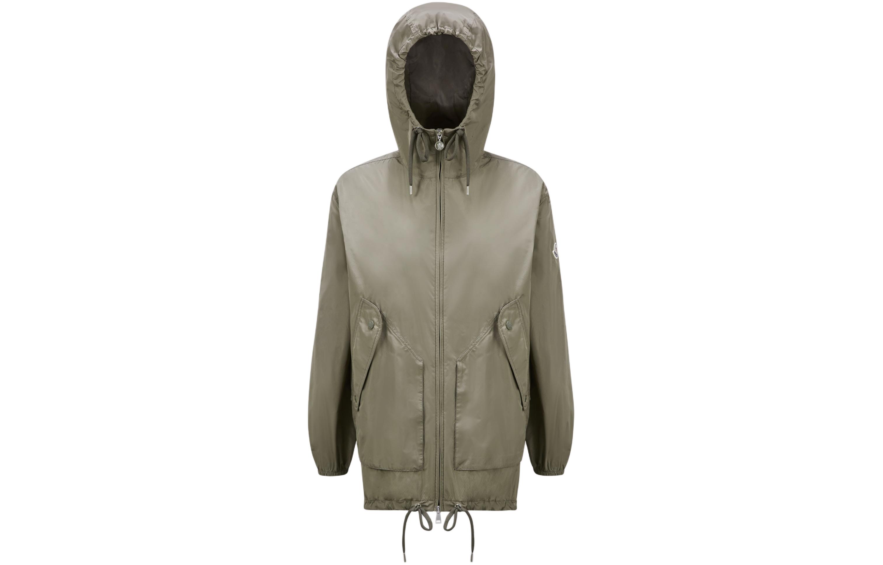 (Women) Moncler SS24  Lightweight Hooded Zip Parka Sage Green. J10931A00092597JT82G