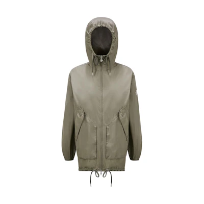 (Women) Moncler SS24 Lightweight Hooded Zip Parka Sage Green. J10931A00092597JT82G
