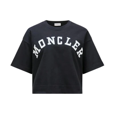 (Women) Moncler SS24 Dragon Year Logo Crewneck T-Shirt Midnight Blue (). J10938C0001889AJ0778