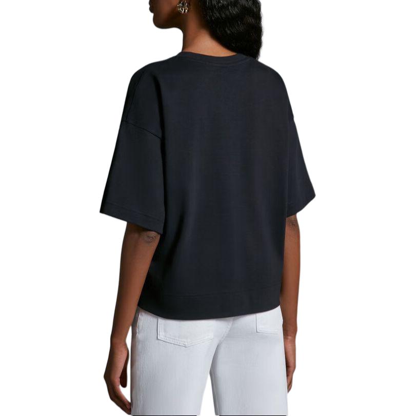 Purchase (W) Moncler SS24 Kaos Crewneck Logo Tahun Naga Biru Tua. J10938C0001889AJ0778