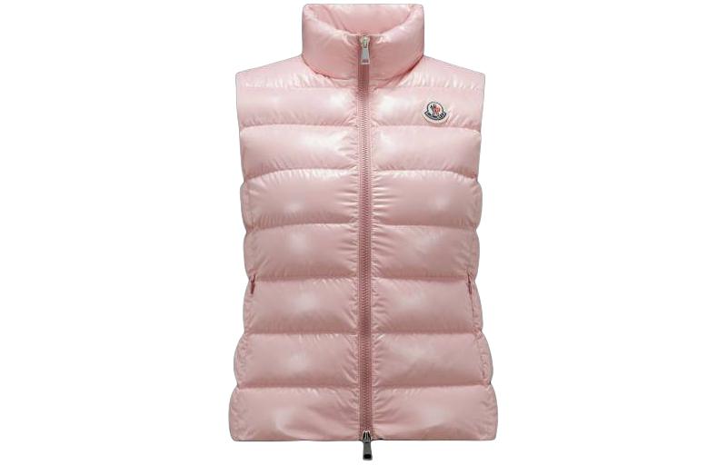 (Women) Moncler SS24 Ghany Logo Down Vest Pink  Jacket. J20931A5250068950500
