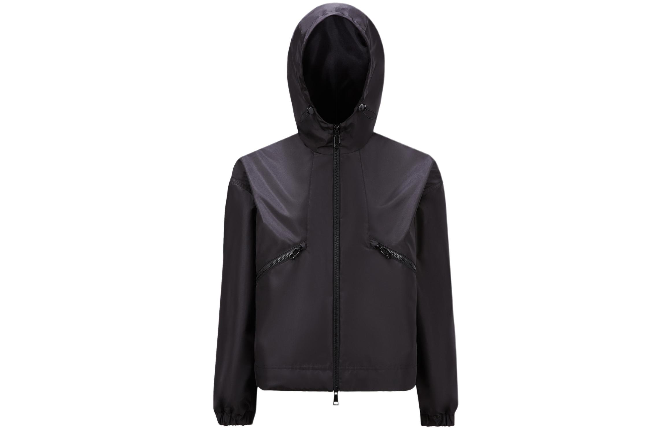 (Women) Moncler SS24 MARMACE  Black Zip-Up Hoodie Jacket Loose Fit. J10931A00142597FW999