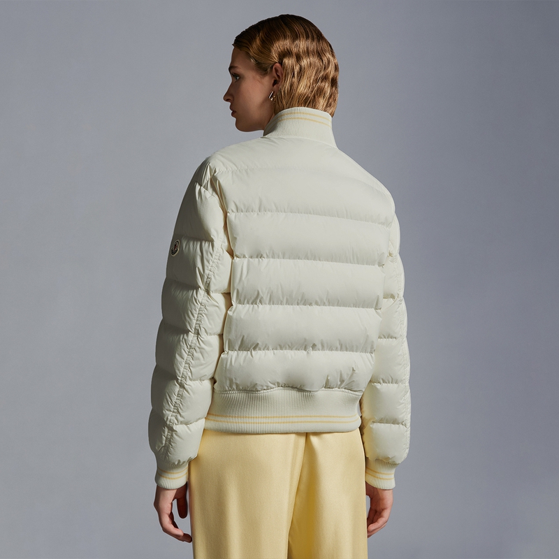 Shop (Women) Moncler SS24 Modern Loose Fit Bomber Down Jacket Women’s Off-White. J10931A00077596TM032