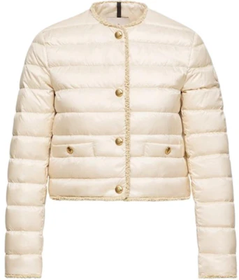 (Women) Moncler SS26 Fleurs Short Down Jacket with Terry Trim - Casual & Versatile L10931A00104597YF20N Buy (Women) Moncler SS26 Fleurs Short Down Jacket with Terry Trim - Casual & Versatile L10931A00104597YF20N