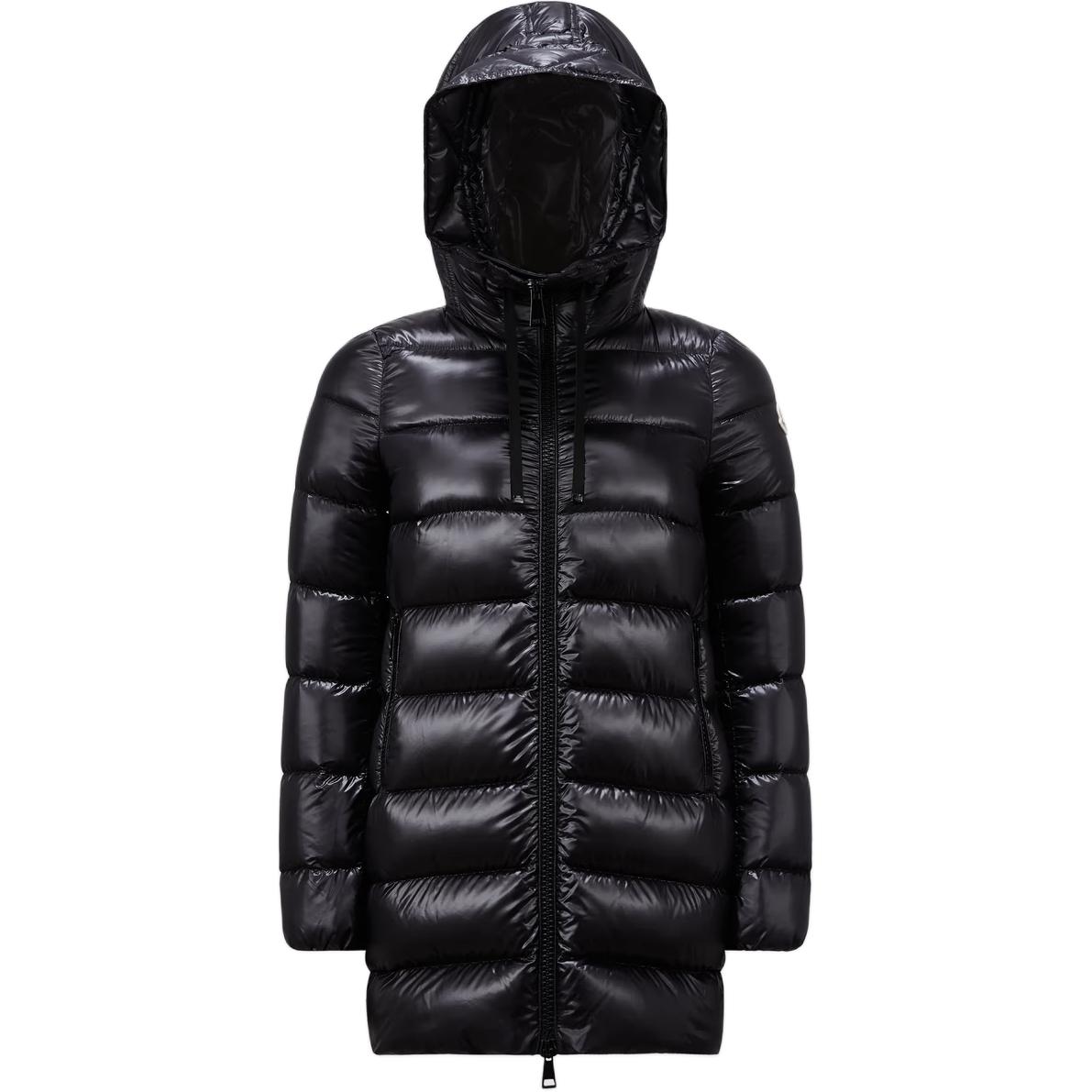 (Women) Moncler Suyen Collection Waterproof Hooded Winter Down Jacket Black 093493194953052999