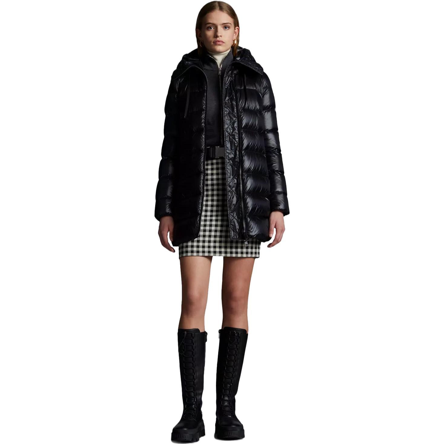 (Women) Moncler Suyen Collection Waterproof Hooded Winter Down Jacket Black 093493194953052999 圖 4