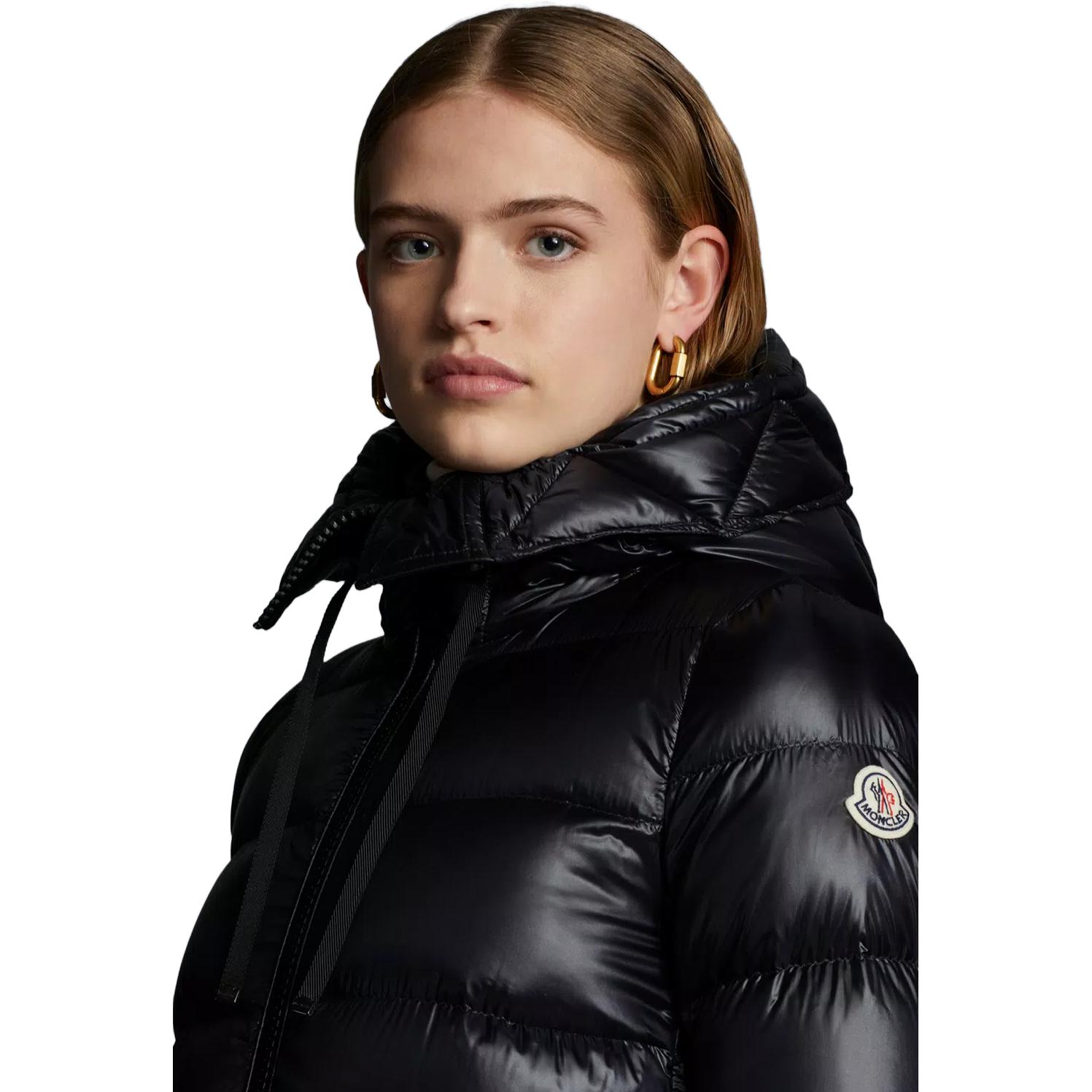 (Women) Moncler Suyen Collection Waterproof Hooded Winter Down Jacket Black 093493194953052999 圖 6