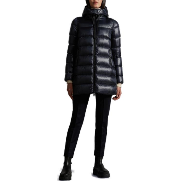 (Women) Moncler Suyen Long Hooded Down Jacket Midnight Blue - I20931B2000053052778 圖 3