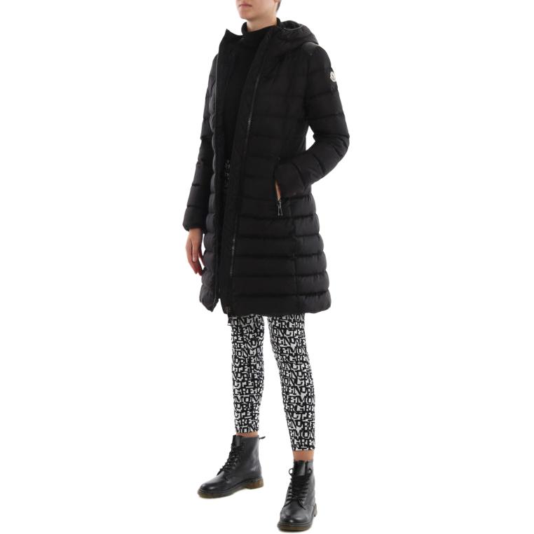 (Women) Moncler TALEV Black Mid-Length Hooded Down Jacket with Waist Tie F20931C56400C0063 圖 5
