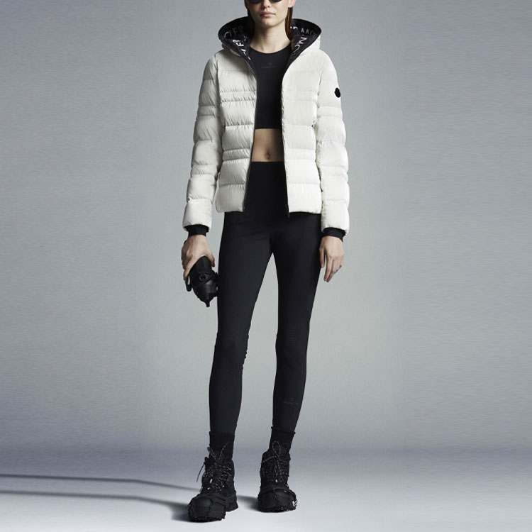 (Women) Moncler Tharon SS22 Short Hoodie Down Jacket Winter  White H10931A0001953A3H001 圖 3