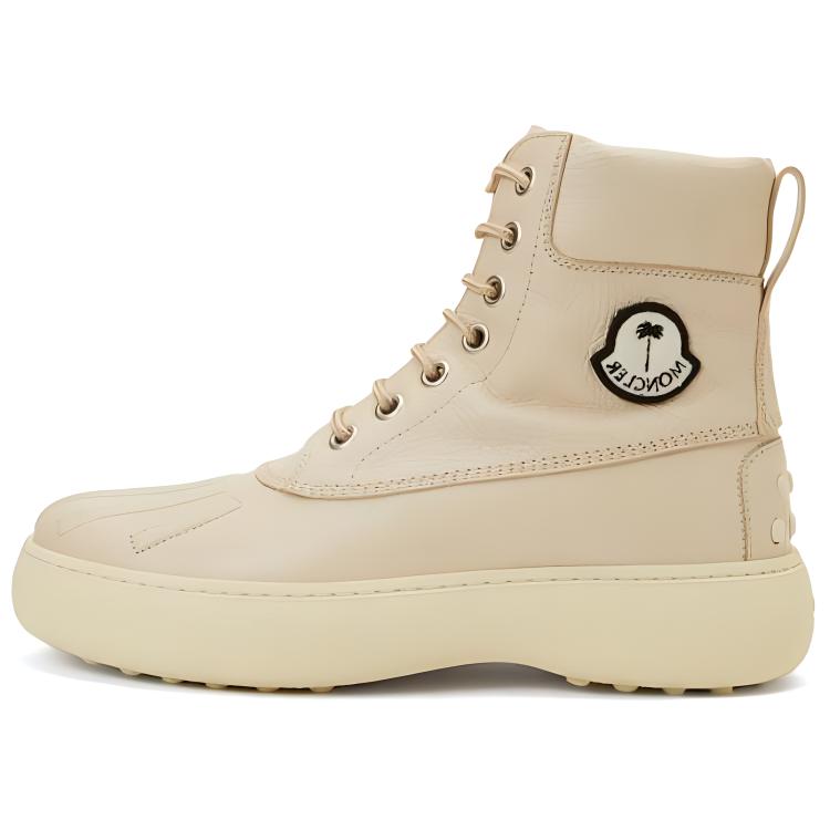 Buy (W) Moncler TOD''S x Moncler Leren Veterschoen Laars ''Beige'' H209L4F00030M2623034