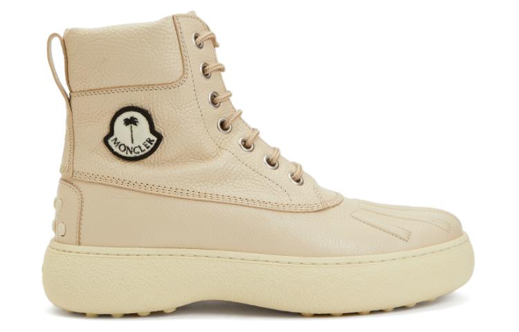 Order (W) Moncler TOD''S x Moncler Leren Veterschoen Laars ''Beige'' H209L4F00030M2623034