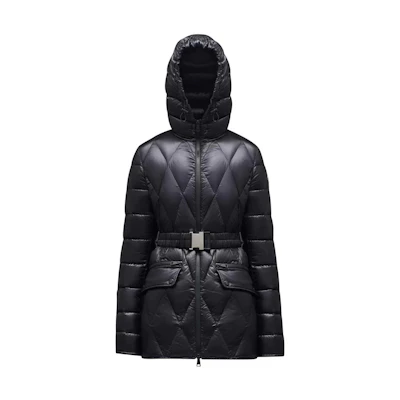 (Women) Moncler Valentine's Day SS23 Long Down Parka Jacket Black Winter Coat. 1A00106539AQ999