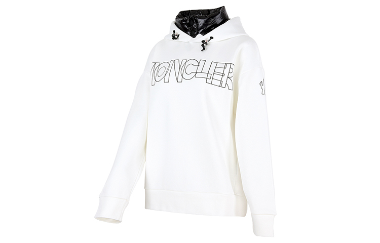 (Women) Moncler White Logo Hoodie Sweatshirt. 8G50910809HS034 圖 4