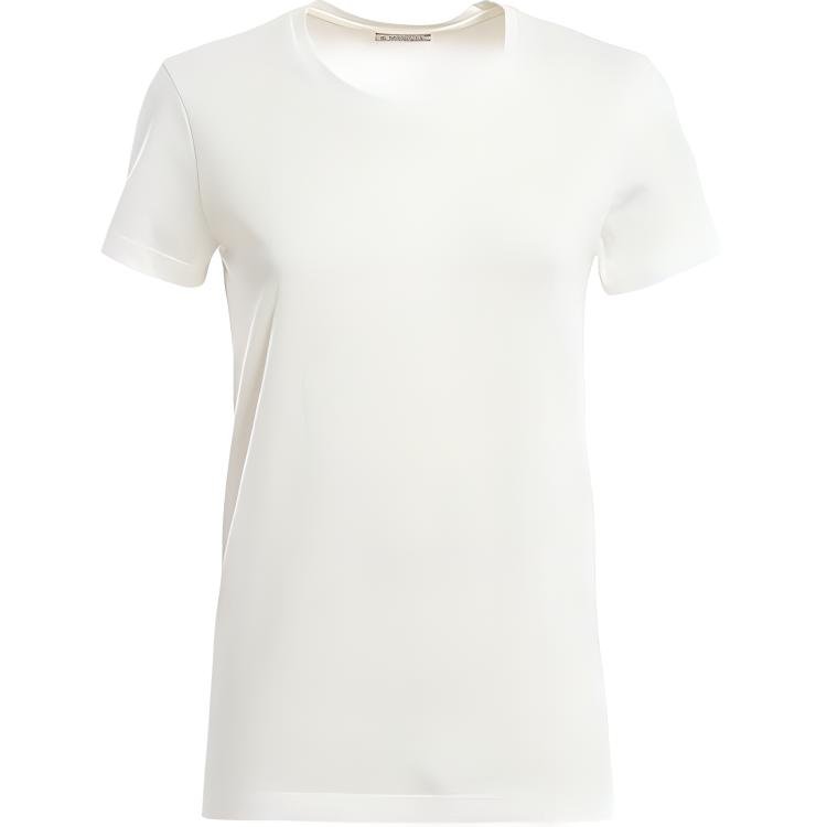 (Women) Moncler White Logo Patch Crewneck Short Sleeve T-Shirt. 8C73200V8058033