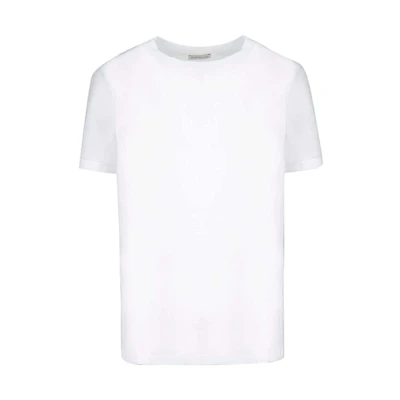 (Women) Moncler White Logo Print Crew Neck T-Shirt 8063700-8390X-001