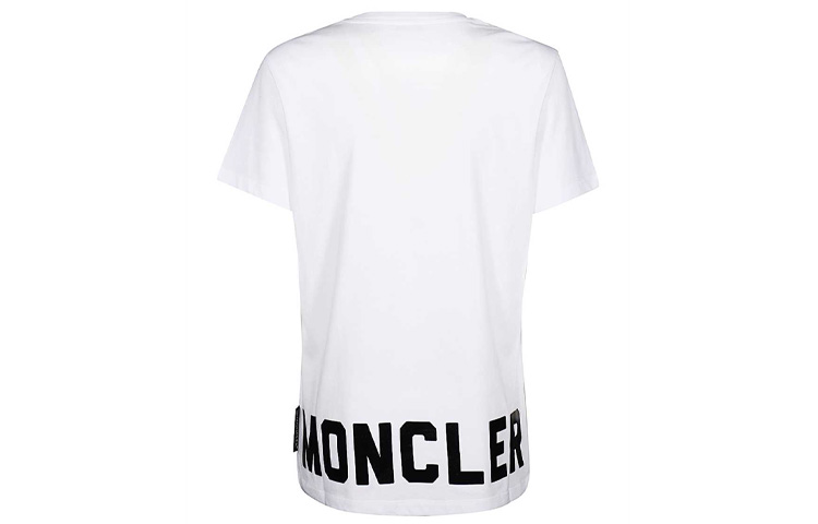 (Women) Moncler White T-Shirt with Back Letter Print 8091650V8094001