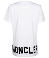 (Women) Moncler White T-Shirt with Back Letter Print 8091650V8094001 (Women) Moncler White T-Shirt with Back Letter Print 8091650V8094001