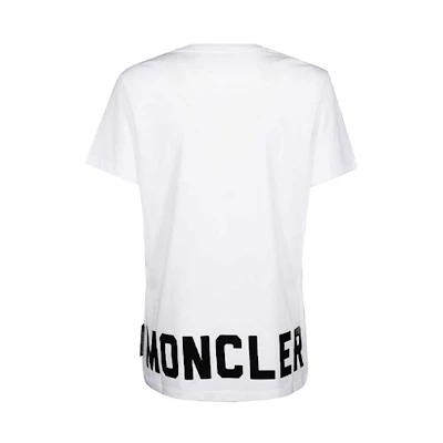 (Women) Moncler White T-Shirt with Back Letter Print 8091650V8094001
