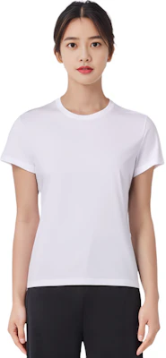 (Women) Moncler White T-Shirt with Back Letter Print 8091650V8094001 3