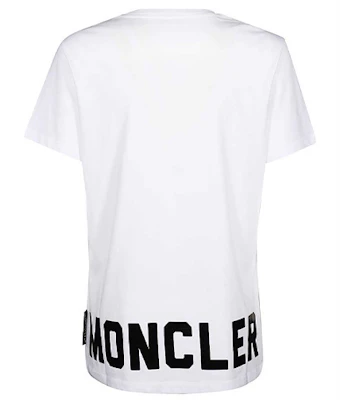 (Women) Moncler White T-Shirt with Back Letter Print 8091650V8094001 Order (Women) Moncler White T-Shirt with Back Letter Print 8091650V8094001