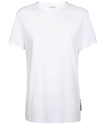 (Women) Moncler White T-Shirt with Back Letter Print 8091650V8094001 Lookbook (Women) Moncler White T-Shirt with Back Letter Print 8091650V8094001