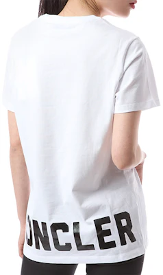 (Women) Moncler White T-Shirt with Back Letter Print 8091650V8094001 Purchase (Women) Moncler White T-Shirt with Back Letter Print 8091650V8094001