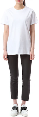 (Women) Moncler White T-Shirt with Back Letter Print 8091650V8094001 Details for (Women) Moncler White T-Shirt with Back Letter Print 8091650V8094001