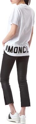 (Women) Moncler White T-Shirt with Back Letter Print 8091650V8094001 Sizing (Women) Moncler White T-Shirt with Back Letter Print 8091650V8094001