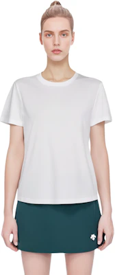 (Women) Moncler White T-Shirt with Back Letter Print 8091650V8094001 Cheap (Women) Moncler White T-Shirt with Back Letter Print 8091650V8094001