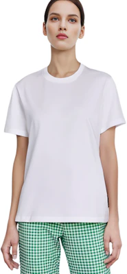 (Women) Moncler White T-Shirt with Back Letter Print 8091650V8094001 2