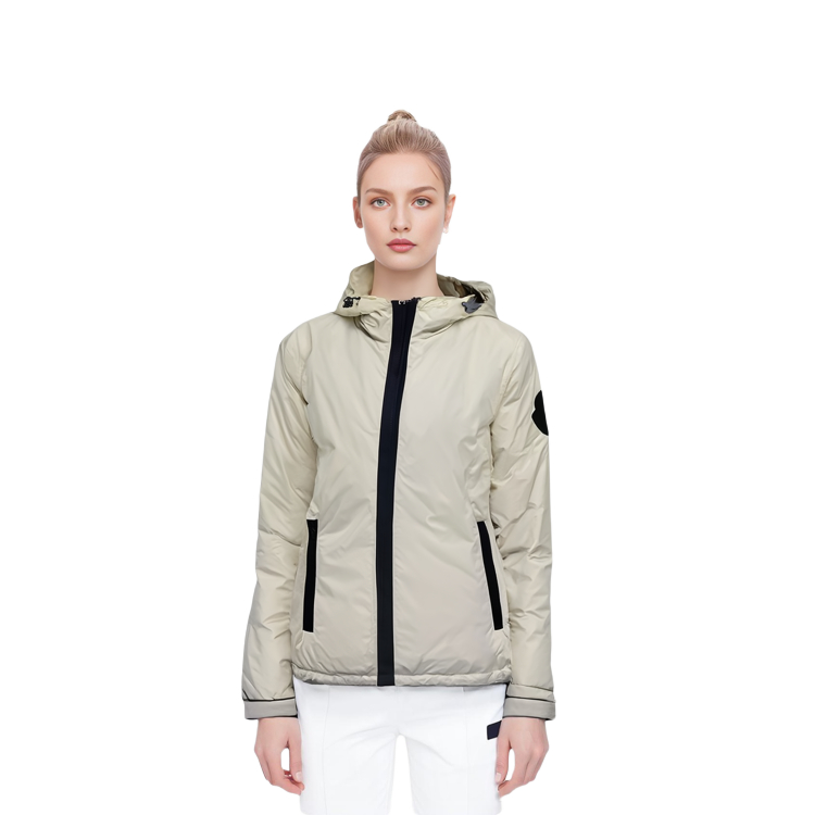 (Women) Moncler Winter Contrast Hooded Down Jacket Off-White F10931A51100C0391 圖 4