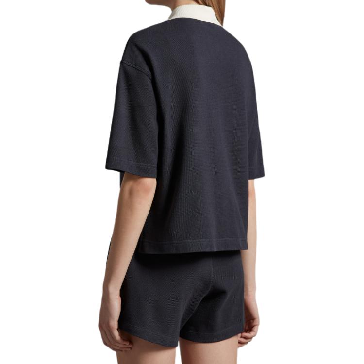 (Women) Moncler Women’s SS23 Contrast Logo Embroidered Rugby Polo Shirt Blue I10938A0000589A0X778 圖 5