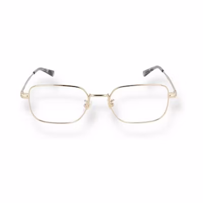 (Women) MONTBLANC Gold Rectangular Metal Optical Glasses Frame. MB0267O004
