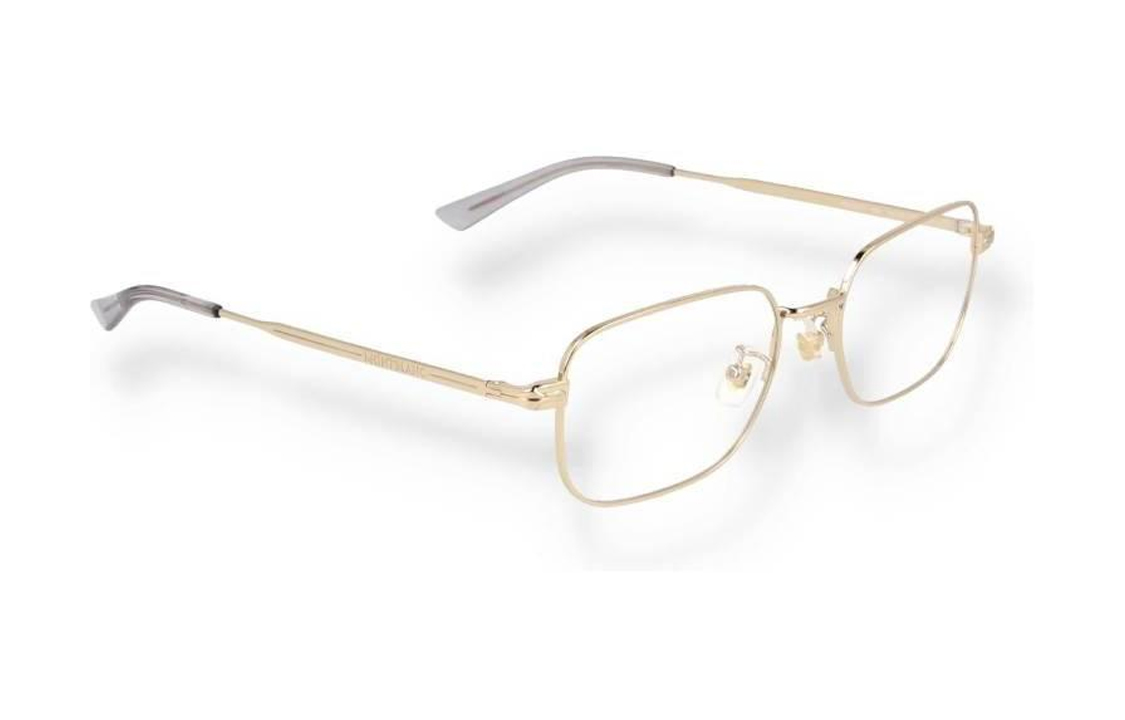 Lookbook (W) MONTBLANC Bingkai Kacamata Optik Logam Persegi Panjang Emas. MB0267O004