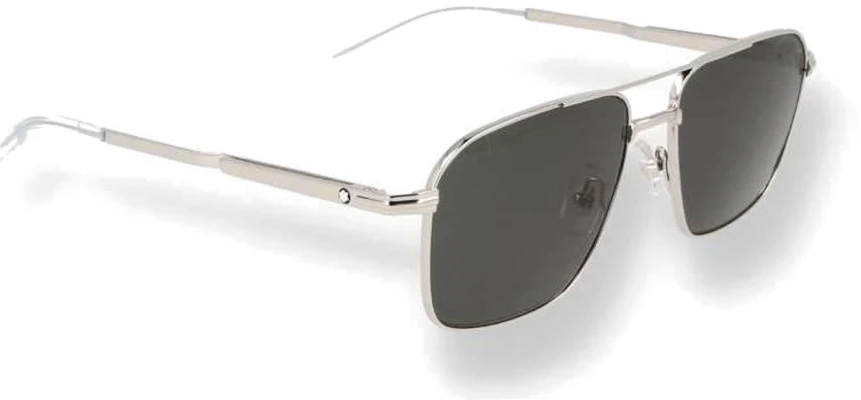(Women) Montblanc Silver Alloy Pilot Sunglasses with Slim Temples. MB0278S001 Buy (Women) Montblanc Silver Alloy Pilot Sunglasses with Slim Temples. MB0278S001