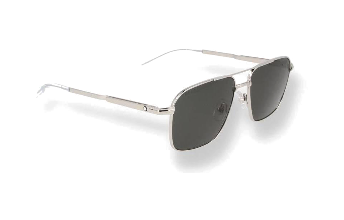 Order (Women) Montblanc  Silver Alloy Pilot Sunglasses with Slim Temples. MB0278S001