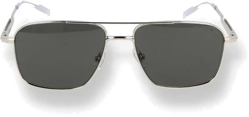 (Women) Montblanc Silver Alloy Pilot Sunglasses with Slim Temples. MB0278S001 Lookbook (Women) Montblanc Silver Alloy Pilot Sunglasses with Slim Temples. MB0278S001