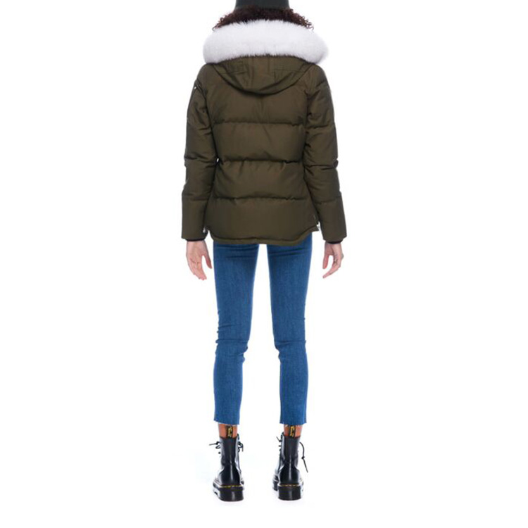 Purchase (W) Moose Knuckles 3Q FW21修身款毛领羽绒服 军绿色 MK2229L3Q-774