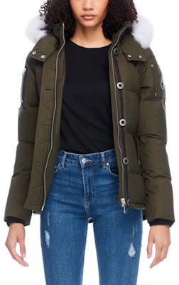 (W) Moose Knuckles 3Q FW21修身款毛领羽绒服 军绿色 MK2229L3Q-774 Details for (W) Moose Knuckles 3Q FW21修身款毛领羽绒服 军绿色 MK2229L3Q-774