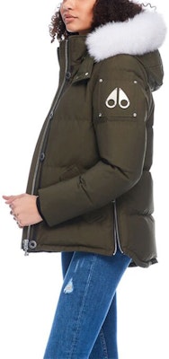 (W) Moose Knuckles 3Q FW21修身款毛领羽绒服 军绿色 MK2229L3Q-774 Cheap (W) Moose Knuckles 3Q FW21修身款毛领羽绒服 军绿色 MK2229L3Q-774