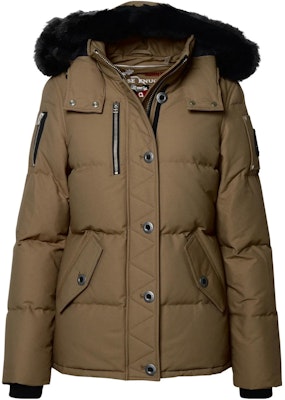 (W) Moose Knuckles 3Q 棕色连帽羽绒夹克长袖大衣. M32LJ129S-1195 Order (W) Moose Knuckles 3Q 棕色连帽羽绒夹克长袖大衣. M32LJ129S-1195